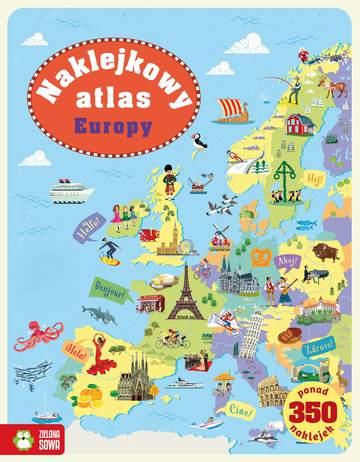 Naklejkowy atlas Europy naklejkowy album