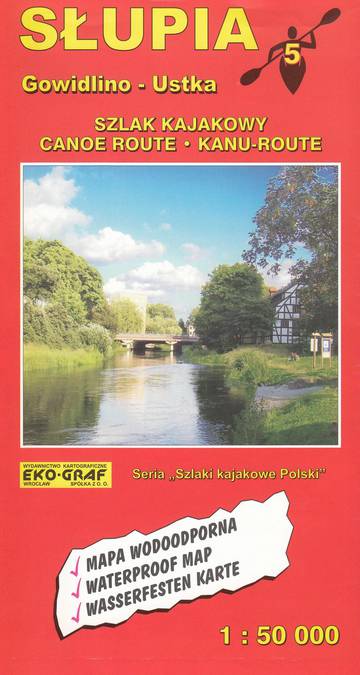 Słupia szlak kajakowy 1:50 000