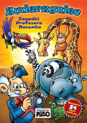 Zwierzyniec zagadki profesora rozumka z naklejkami