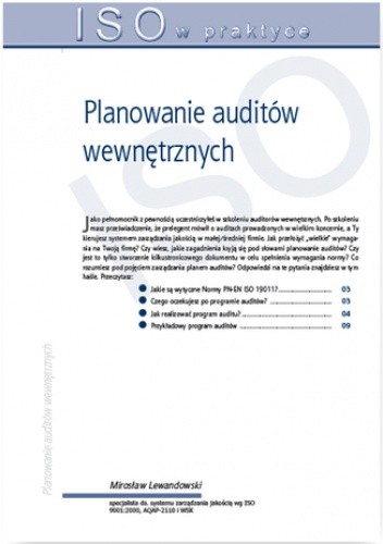 Planowanie auditów wewnętrznych