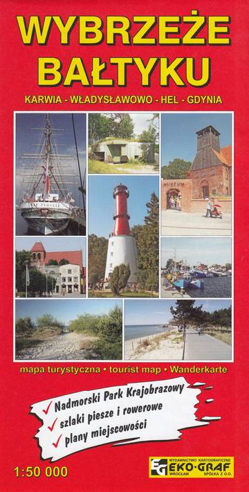 Wybrzeże Bałtyku Karwia - Władysławowo - Hel - Gdynia 1:50 000