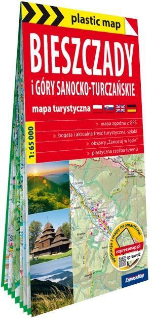 Bieszczady i Góry Sanocko-Turczańskie mapa turystyczna 1: 65 000 foliowana 2026