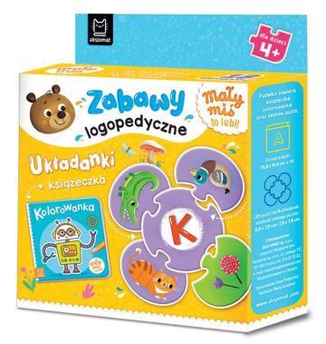 Mały miś to lubi! Zabawy logopedyczne. Układanki + książeczka. Mały miś to lubi!