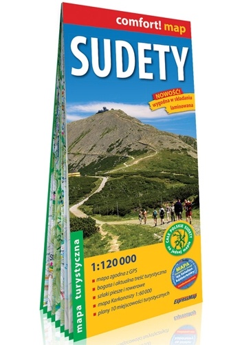Sudety, 1:120 000; laminowana mapa turystyczna