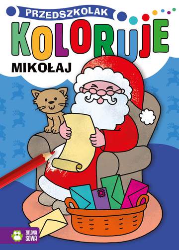 Mikołaj. Przedszkolak koloruje