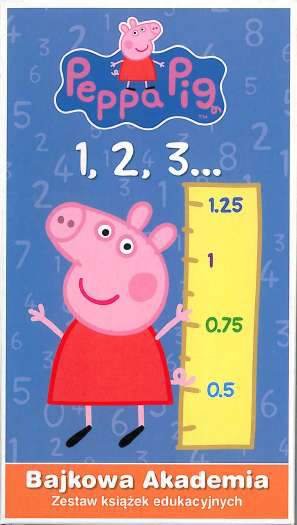 Bajkowa akademia 123 Świnka Peppa zestaw książek edukacyjnych