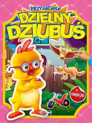 Dzielny dziubuś przyjaciele naklejki z brokatem