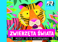 Zwierzęta świata modele 3d do kolorowania