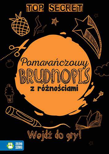 Pomarańczowy brudnopis z różnościami