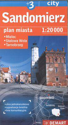 Sandomierz plan miasta 1:20 000 + 3 miasta