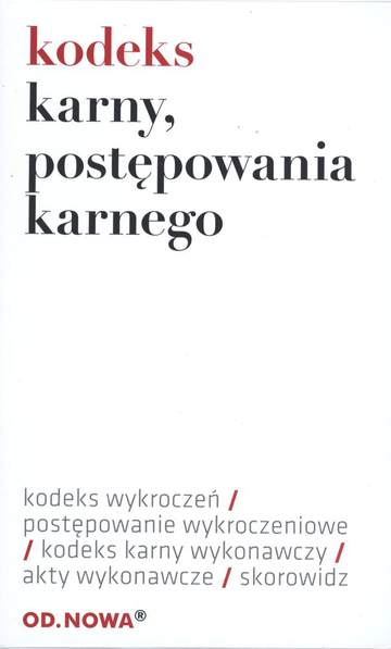 Kodeks karny postępowania karnego 01. 2017