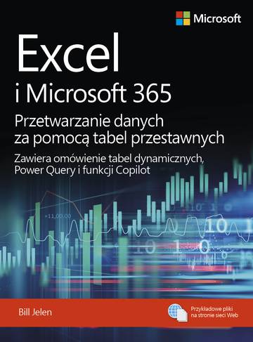 Excel i Microsoft 365 Przetwarzanie danych za pomocą tabel przestawnych. Zawiera omówienie tabel dynamicznych, Power Query i funkcji Copilot