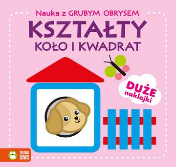 Kształty. Koło i kwadrat. Nauka z grubym obrysem