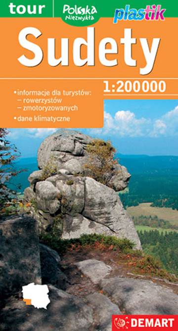 Sudety mapa turystyczna 1:200 000. Plastik