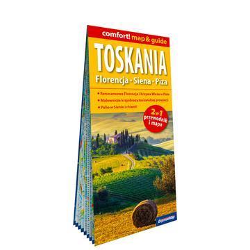Toskania Florencja Siena Piza laminowany map&guide 2w1 przewodnik i mapa