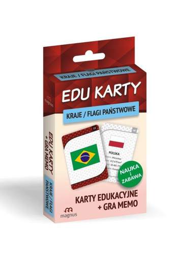 Kraje flagi państwowe edu karty karty edukacyjne + gra memo