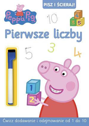 Pierwsze liczby pisz i ścieraj Świnka Peppa