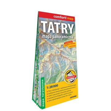 Tatry mapa panoramiczna mapa turystyczna 1:28 000 laminat 2024