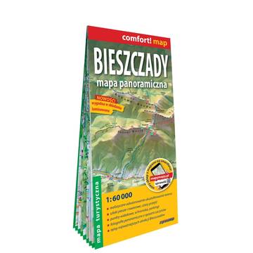 Bieszczady mapa panoramiczna mapa turystyczna 1:60 000 laminat 2024