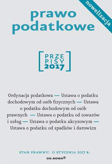 Przepisy 2017 prawo podatkowe