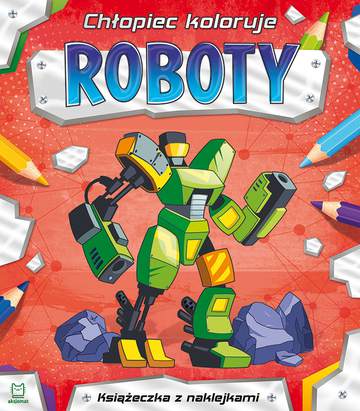 Roboty chłopiec koloruje