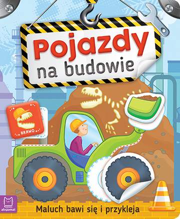 Pojazdy na budowie maluch bawi się i przykleja