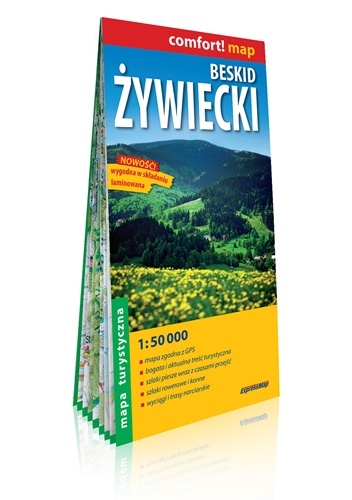 Beskid Żywiecki; laminowana mapa turystyczna 1:50 000