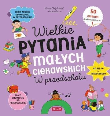 Okładka: W przedszkolu. Wielkie pytania małych ciekawskich. Książka z okienkami