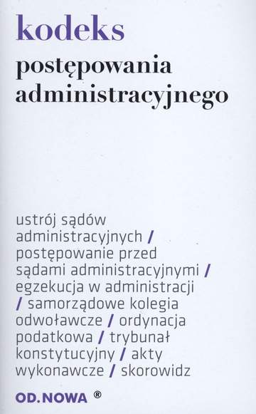 Kodeks postępowania administracyjnego folia 09. 2016