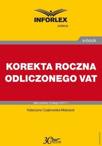 KOREKTA ROCZNA ODLICZONEGO VAT