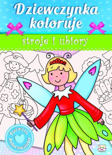 Stroje i ubiory dziewczynka koloruje