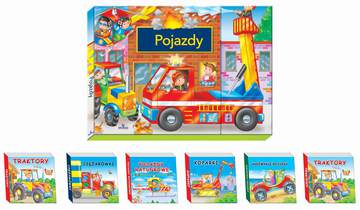 Pakiet pojazdy teczka z książeczkami