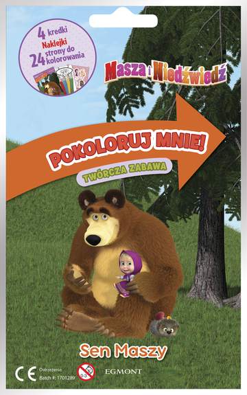 Sen Maszy. Masza i Niedźwiedź. Pokoloruj mnie