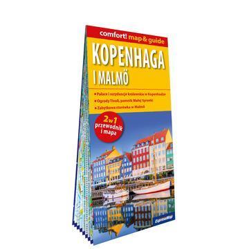 Kopenhaga i Malmö laminowany map&guide 2w1 przewodnik i mapa