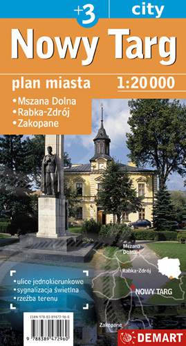 Nowy Targ plan miasta 1:20 000 + 3 miasta