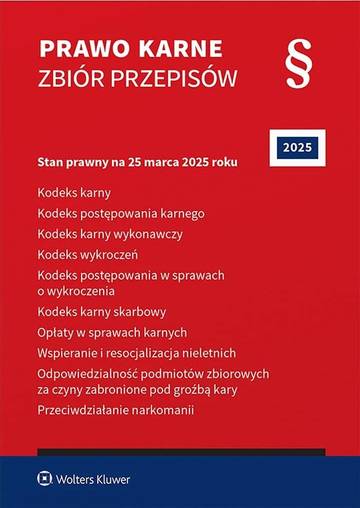 Prawo karne. Zbiór przepisów. 2025