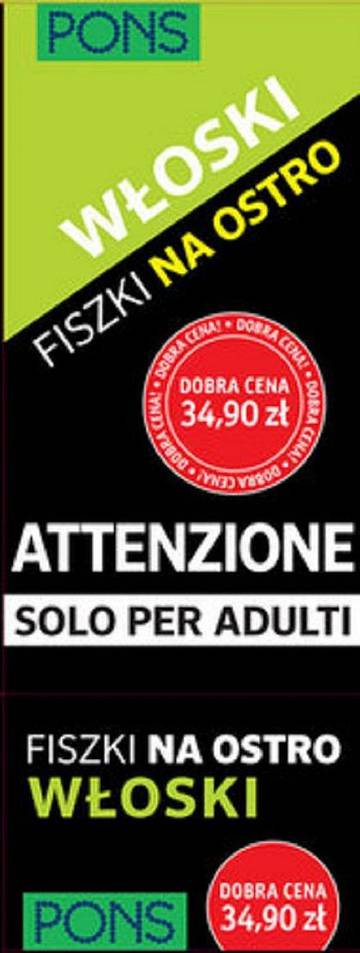 Fiszki 333 słowa na ostro Włoski PONS W.2