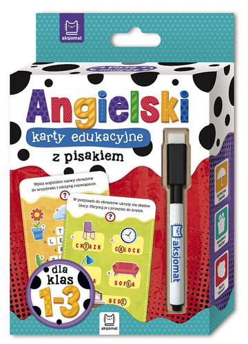 Język angielski. Karty edukacyjne z pisakiem dla klas 1-3