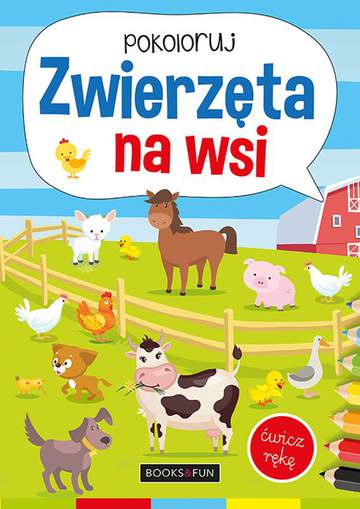 Zwierzęta na wsi. Pokoloruj