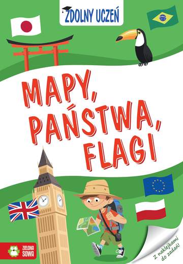 Mapy państwa flagi zdolny uczeń