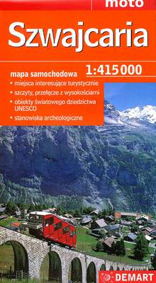 Szwajcaria mapa samochodowa 1:415 000