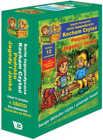 Kocham Czytać 19-30 Komplet (pudełko II) Podróże Jagody i Janka