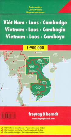 Vietnam laos kambodża 1:900 000