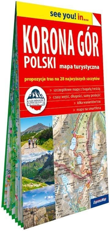 Okładka: Korona Gór Polski papierowa mapa turystyczna