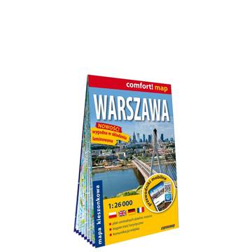 Warszawa plan miasta 1:26 000 laminat midi 2024