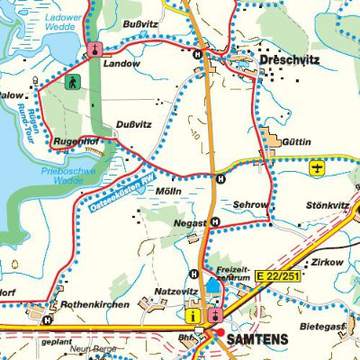 Rugia pomorze zachodnie mapa 1:75 000