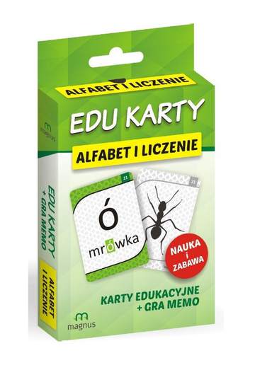 Alfabet i liczenie edu karty karty edukacyjne + gra memo