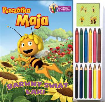Barwny świat łąki zabawy z kredkami 12 kredek Pszczółka Maja