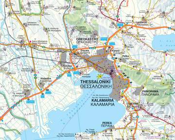Chalkidiki thassos olimp mapa 1:150 000