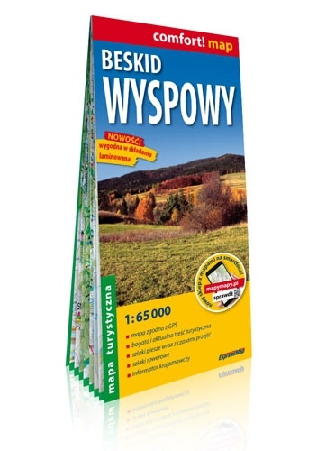 Beskid Wyspowy; laminowana mapa turystyczna 1:65 000